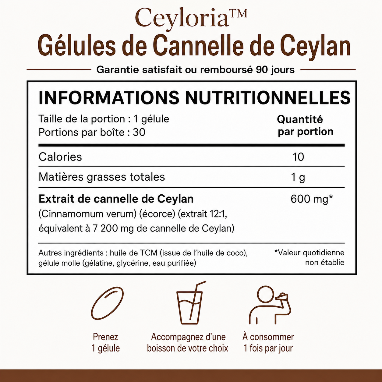 Complément cannelle de Ceylan métabolisme - vue 4